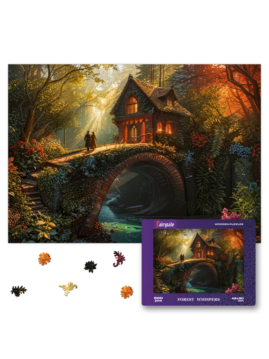 Пазл «Шёпот леса» — деревянный фигурный пазл FairyTale